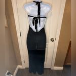 Black Halter Neck Maxi Dress Size M Photo 4