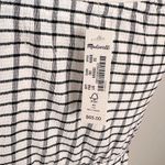 Madewell #55 NWT  Tiered Peplum Top in Black/White Photo 4