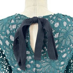 Anthropologie Maeve Gabriella Top Blouse Peplum Gingham Lace Green Size XS Photo 7