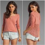 Free People  sheer crochet back long sleeve shirt Photo 1