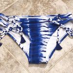 SO 🆕 tie dye side tie blue & white bikini bot… Photo 4