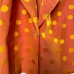 Alberto Makali Alberto Kamali 2 Button Polka‎ Dot Blazer in Orange Size 6 Photo 1