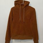 Athleta Tugga Sherpa Hoodie Pullover Cattail Brown Women’s XXS Photo 3