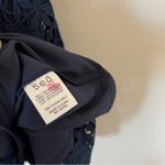 Sea NY Abby Puff Sleeve Lace Dress Navy Blue Size 00 Photo 11