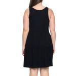 Yelete  Bohemian Bella Sleeveless Layered Dress in Black, Size 3XL​ Photo 1