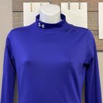 Under Armour  Women’s Purple Fitted ColdGear Mock Neck Fit and Flare Pullover-Med Photo 3