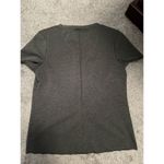 Vera Wang Women's XL Gray Blouse Gemstone Accented Neckline Short Sleeve Casual Photo 2