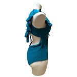 Cupshe  Ruffle V-Neck Cutout One Piece Swimsuit Teal XL Photo 4