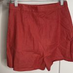 Theory  Linen Terracotta High-Waisted‎ Shorts - Size 2 Photo 4