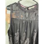 Taylor & Sage  Blouse Shift Lace Overlay Lined Black Size Small Sleeveless Photo 3
