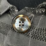 CP Shades | Medium | RARE 100% Rayon Gray Striped 3/4 Sleeve Button Down Shirt Photo 4