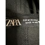 ZARA  Women's Black Long Sleeve Boat Neck Formal Fitted Mini Sheath Dress Size M Photo 2