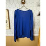We The Free Sapphire Blue Dahlia Cotton Blend Bell Sleeve Top - Size. Medium Photo 2