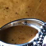 White Buffalo Sterling Silver Ring Size 8 Photo 4