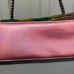 Kurt Geiger peacock purse in multi color leather with black lining. GUC. Photo 1