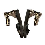 Derek Lam 10 Crosby  animal print leather ankle strap rear zip sandal shoes 8.5 Photo 3