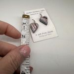 NWT Alaska’s Northern Lights Handcrafted Sterling Glass Heart Dangle Earrings Pink Photo 2