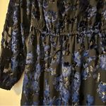 Adam Lippes  Floral Metallic Burnout Dress Long Sleeves Womens 4 Photo 11