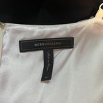 BCBGMAXAZRIA Cream Silk & Black Spaghetti Strap Party Cocktail Dress Photo 9