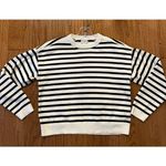 J.Crew striped crewneck exposed seam sweater xs White Photo 6