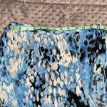 Elle  size 8 women hi low maxi skirt lined elastic waist blue black spotted print Photo 2