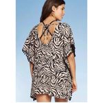 Xhilaration Zebra Animal Print Pompom Boho Beach Swimsuit Cover-up Size Medium Photo 2
