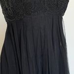Marie St. Claire Black Beaded Open Back Short Dress Size 4 Photo 5