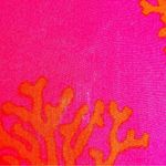 Escapada Pink Orange Tropical Coral Print Kimono beach swim cover Dress sz S/M Photo 9