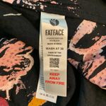 Fat Face Black Floral Midi Wrap Dress Puff Sleeve Tie Waist 6 Full Button Front Photo 3