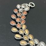 Lucky Brand Retired Tricolor Teardrop Link Bracelet 38.1g Photo 5