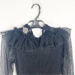 SANDRA MANSOUR x H&M Black Polka Dot Lace Trim Tulle Skirt Sheer Dress Small Photo 9