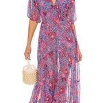 MISA Los Angeles Pippa Floral Tiered Maxi Dress Open Back in Night Blooms Photo 0