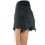 ZARA  Women's Black High Waisted Straight Frayed Cut Off Denim Jean Shorts Size 8 Photo 1