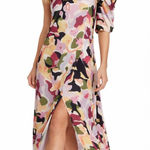 CROSBY by Mollie Burch Crosby Lowery One-Shoulder Floral Maxi Dress S Flower Abstract Garden Party Photo 0