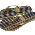 Havaianas  Multicolor Slim Comfort Flip Flop Sandals Gold
SIze 39/40 US Size 9-10 Photo 0