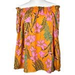 Gibson Latimer Gason & Latimer Off The Shoulder Tropical Floral Blouse Medium Photo 1