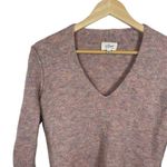 Aritzia  Wilfred Italian Yarn V-Neck Sweater in Pink Multi Size S Photo 6
