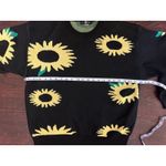 Daisy Street  Black Sunflower Crewneck Sweater Size Small Photo 6