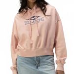 Billabong All Time Fleece Pullover Sweatshirt Graphic Hoodie Dusty Peach Pink M Photo 7