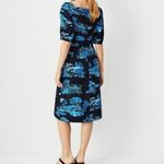 Ann Taylor NEW SP Small Floral Toile Square Neck Shift Dress in Night Sky (Blue) Photo 1