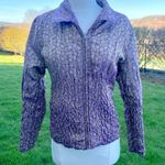 UBU Peck Your Personality Reversible Metallic Purple Zip Up Jacket Photo 9