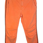 Sundry  Neon Orange Rainbow Stripe  Festival Ankle Zip Corduroy Jogger Size 30 Photo 0