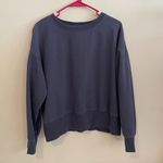 RDI  Oversized Crop Pullover Crewneck Sweater Dusty Blue Womens Size Large Photo 0