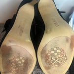 Vince Camuto Black Suede Peep-Toe Booties Photo 7