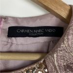Carmen Marc Valvo  Pink Brocade Evening Dress Size 4 Photo 3