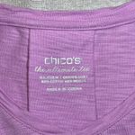 Chico's Bubblegum Pink High-Low Short Sleeve The Ultimate Tee - Medium Photo 3