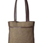 Coach Vintage  Bleeker Brown Tweed Herringbone and Leather Tote Shoulder Bag 9961 Photo 0