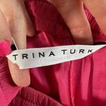 Trina Turk  Sz S Genie Bright Pink Front Slit Lounge Pants Gauze Beachy Vacation Photo 6