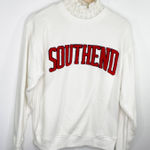 Browny Women Southend White LaceCrewneck Sweatshirt Academia Preppy Size S Photo 0
