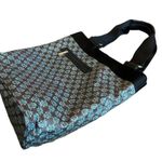 Michelle & Yvette MY Oilcloth Large Tote Bag Purse Damask Print Deep Carry All Blue Photo 4